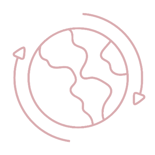 icono eco friendly rosa